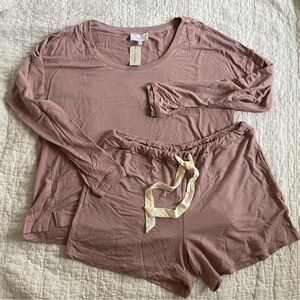 NWT Soma wknd Set M Softlite Top Sunday Short Mauve